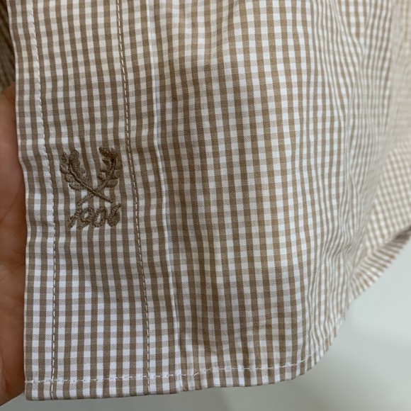 Rochester big and tall 5XL men’s button down long sleeve shirt micro check - Picture 3 of 4